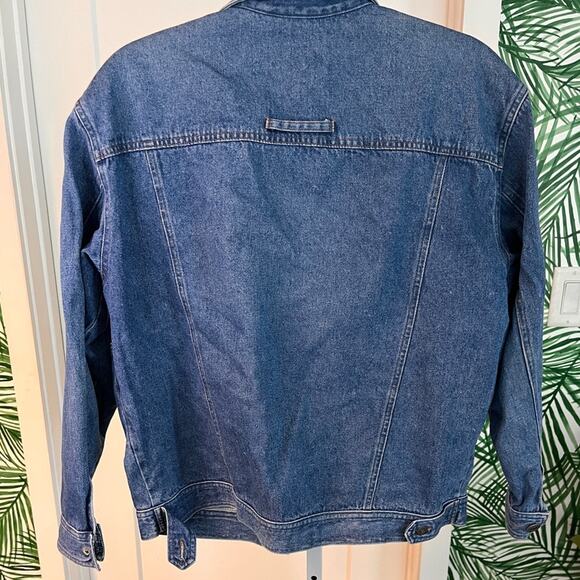VTG 90’s Women’s Jean Jacket with Patchwork Interior Medium - Picture 7 of 12